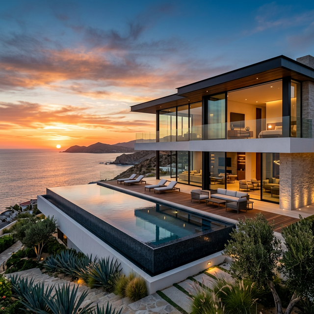 Villa Moderna al tramonto